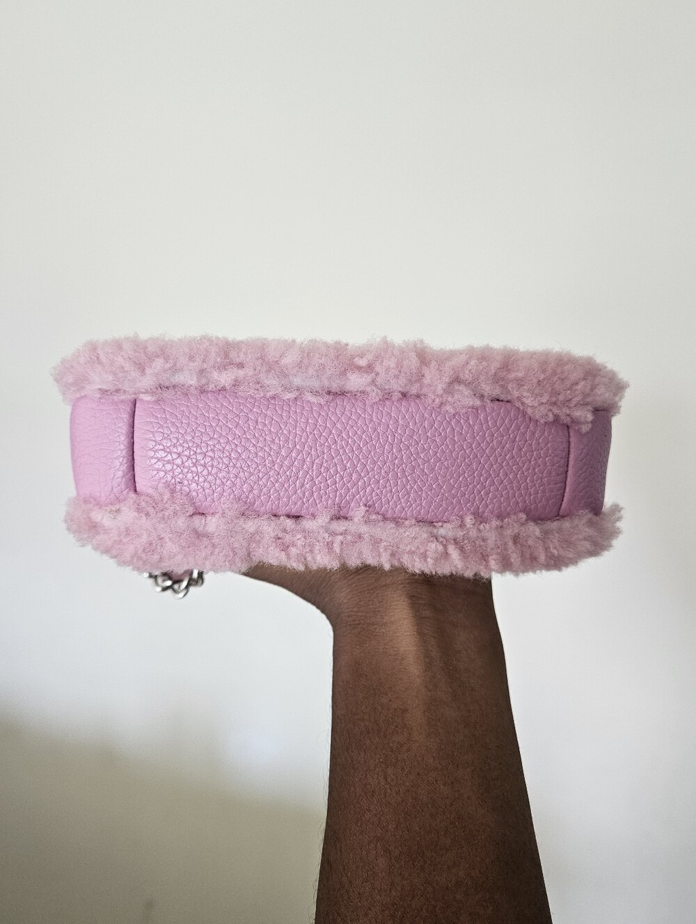 Rare Coach Nolita 15 Shearling/Leather Pink/Purple Wristlet - Picture 6 of 7